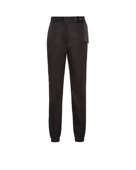 prada feather nylon pants|nylon gabardine prada.